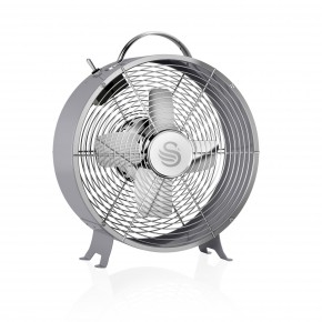 Swan Retro 8" Clock Fan - Grey